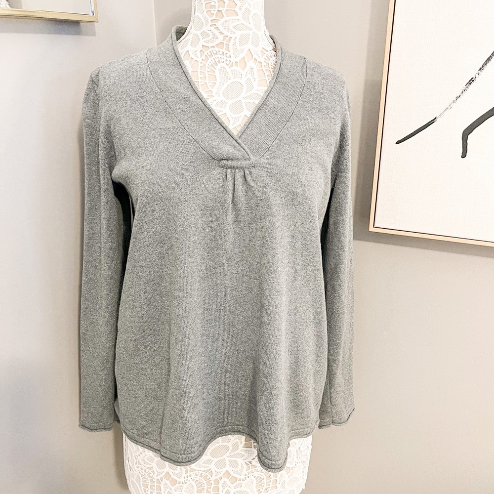 Grey V-Neck Sweater